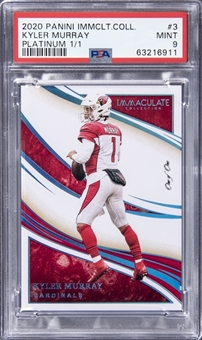 2020 Panini Immaculate Collection #3 Kyler Murray (#1/1) - PSA MINT 9